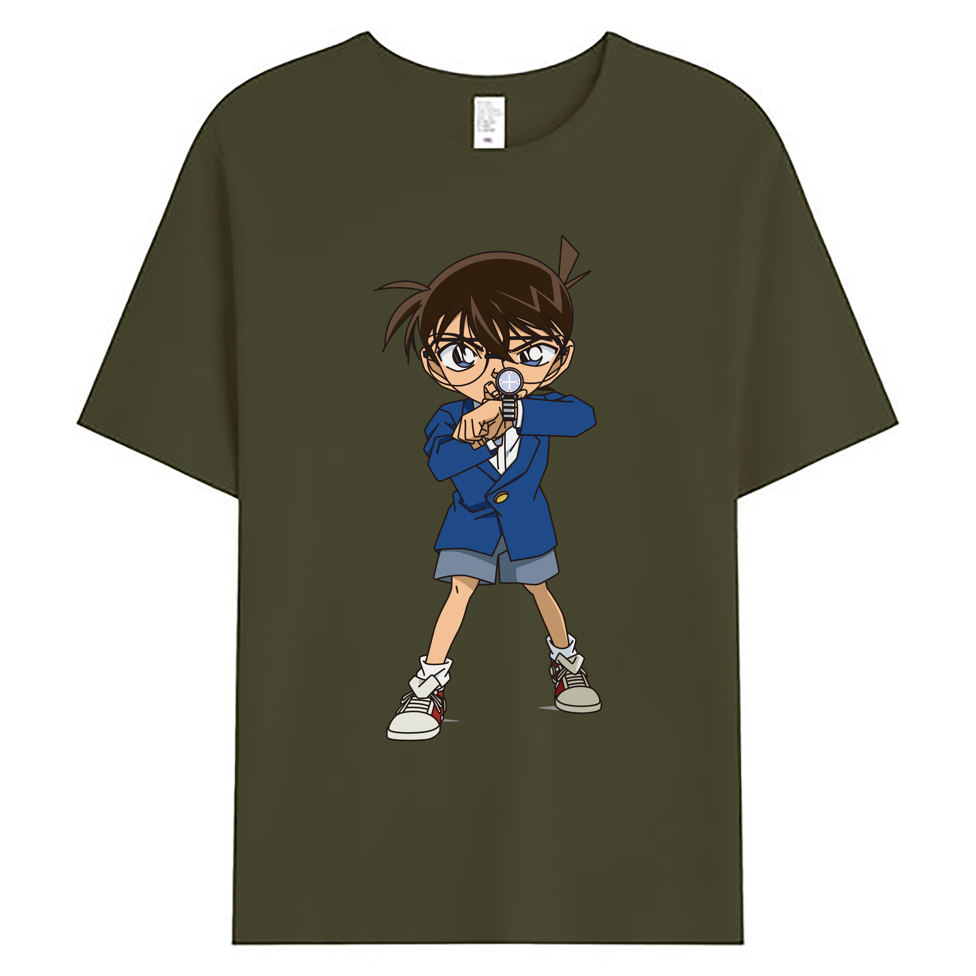 （画像用） 名探偵コナン 江戸川 コナン Detective Conan Conan Edogawa 綿100％ メンズ半袖Tシャツ｜肌触りやわらか＆通気性